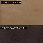 Low Garden Armchair in Metal and Cushion Made in Italy - Fontana Viadurini