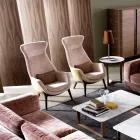 Design bergére armchair in fabric Grilli Wilde 100 % made in Italy Viadurini