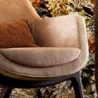 Design bergére armchair in fabric Grilli Wilde 100 % made in Italy Viadurini