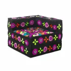 Chaise Longue Armchair of Ethnic Design in Patchwork Cotton, for Lounge - Fibre Viadurini