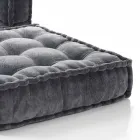 Ethnic Design Chaise Longue armchair in Grey or Blue Velvet - Fibre Viadurini