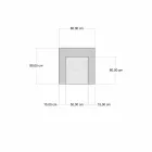 Ethnic Design Chaise Longue Armchair in Grey or Blue Velvet - Fibre Viadurini