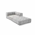 Chaise Longue armchair in Patchwork Cotton for Ethnic Design Lounge - Fibre Viadurini