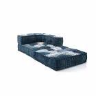 Chaise Longue armchair in Patchwork Cotton for Ethnic Design Lounge - Fibre Viadurini