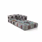 Chaise Longue armchair in Patchwork Cotton for Ethnic Design Lounge - Fibre Viadurini
