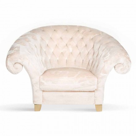 Balma capitonnè classic faux fur armchair Viadurini