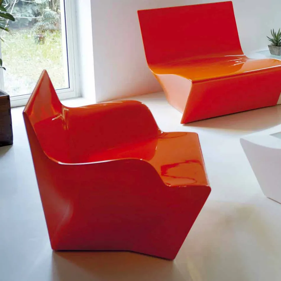 Armchair with armrests Slide Kami Modern design made in Italy Viadurini