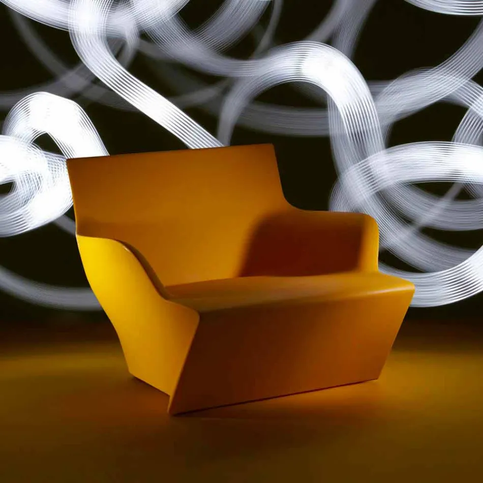 Armchair with armrests Slide Kami Modern design made in Italy Viadurini