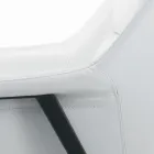 Armchair with Black Steel Structure and Eco-Leather Seat Made in Italy - Modena Viadurini