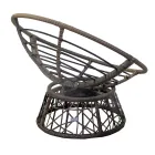 Armchair with Aluminium Frame Covered with Polyrattan and Coffee Table - Puntina Viadurini