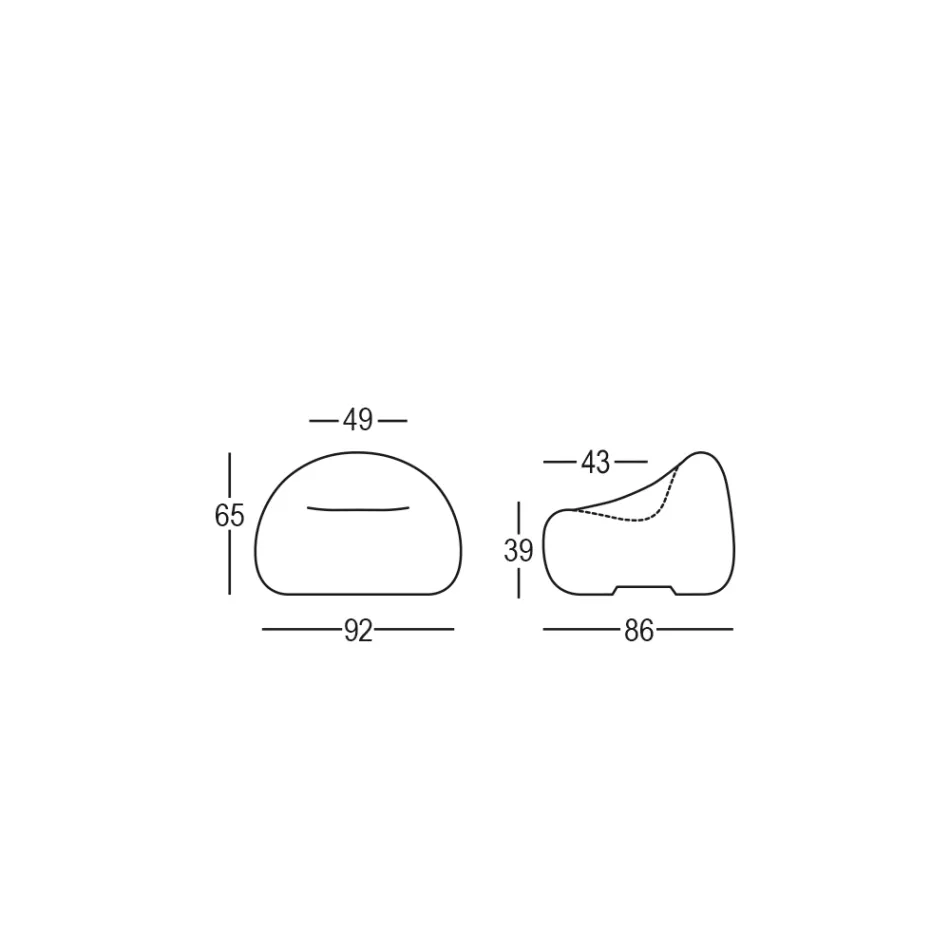 Design Outdoor Armchair in Colored Polyethylene Made in Italy - Ervin Viadurini