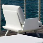 Upholstered Outdoor Armchair of White and Modern Design - Samurai by Myyour Viadurini