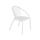Stackable Outdoor Armchair in Steel Made in Italy 2 Pieces - Sansa Viadurini