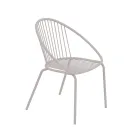 Stackable Outdoor Armchair in Steel Made in Italy 2 Pieces - Sansa Viadurini