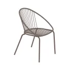 Stackable Outdoor Armchair in Steel Made in Italy 2 Pieces - Sansa Viadurini
