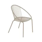 Stackable Outdoor Armchair in Steel Made in Italy 2 Pieces - Sansa Viadurini