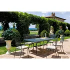 Outdoor Stackable Metal Armchair Made in Italy, 4 Pieces - Pira Viadurini