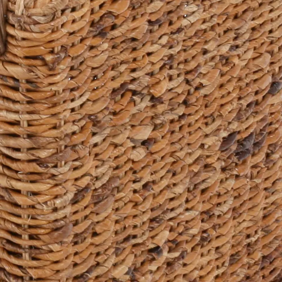 Outdoor Armchair in Natural Banana Weaving and Ecru Cushion - Dish Viadurini