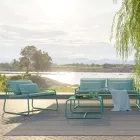 Outdoor Metal Armchair with Luxury Cushion Made in Italy - Karol Viadurini