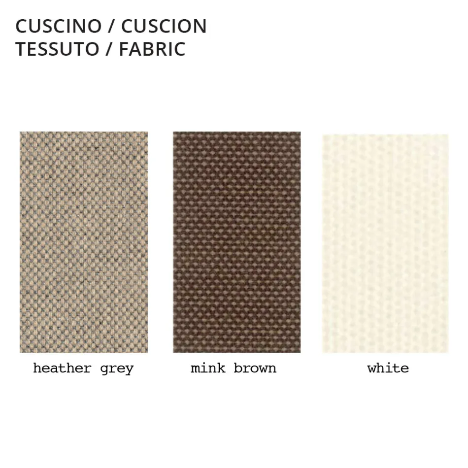 Outdoor Armchair in Polyethylene with Fabric Cushion Made in Italy - Belida Viadurini