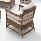 Outdoor Armchair in Hand Woven Polyrattan - Gigi Viadurini