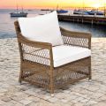 Outdoor Armchair in Hand Woven Polyrattan - Gigi