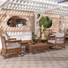 Outdoor Armchair in Hand Woven Polyrattan - Gigi Viadurini
