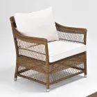 Outdoor Armchair in Hand Woven Polyrattan - Gigi Viadurini