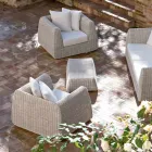 Outdoor Armchair in Woven Polyrattan - Charlie Viadurini
