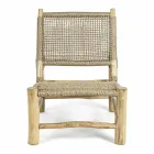 Outdoor Armchair in Teak Branches and Synthetic Fibre, 2 Pieces - Tecno Viadurini