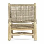 Outdoor Armchair in Teak Branches and Synthetic Fibre, 2 Pieces - Tecno Viadurini