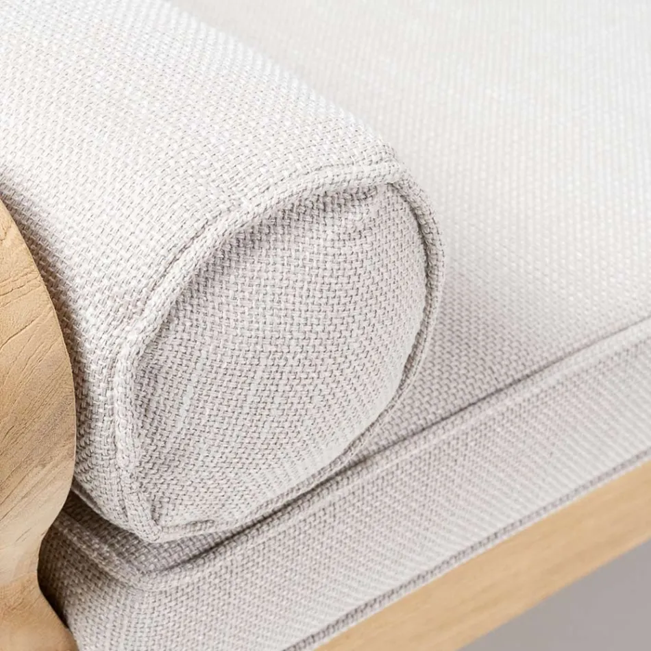 Outdoor Armchair in Teak and Polyethylene Weave - Jhon Viadurini