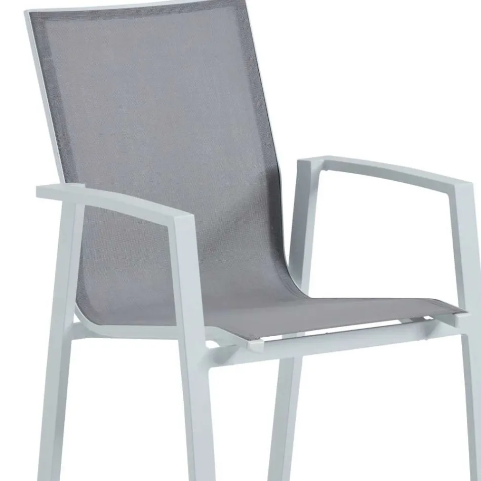 Outdoor Armchair Made of Aluminium and Textilene - Map Viadurini