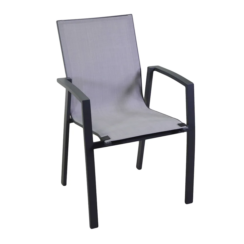 Outdoor Armchair Made of Aluminium and Textilene - Map Viadurini