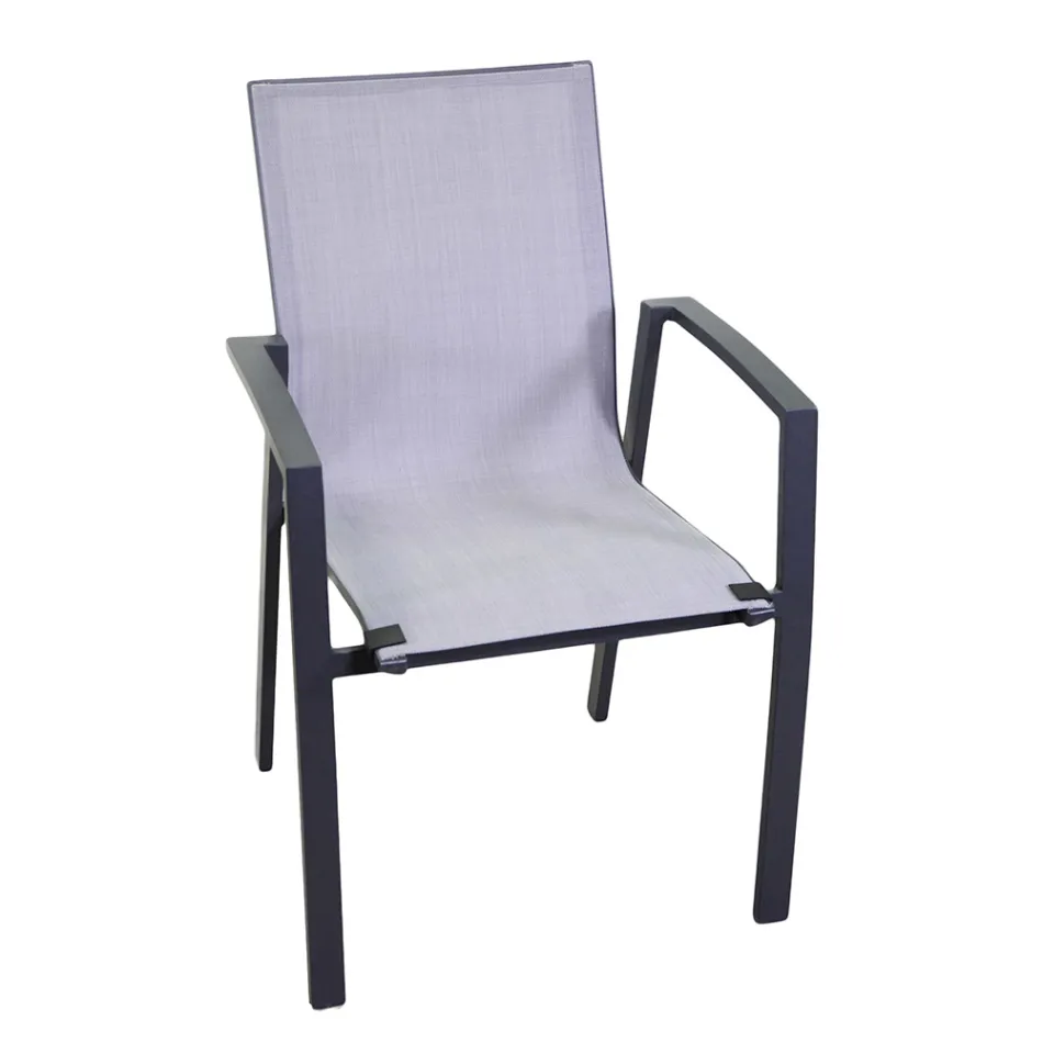 Outdoor Armchair Made of Aluminium and Textilene - Map Viadurini