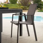 Outdoor Armchair Made of Aluminium and Textilene - Map Viadurini