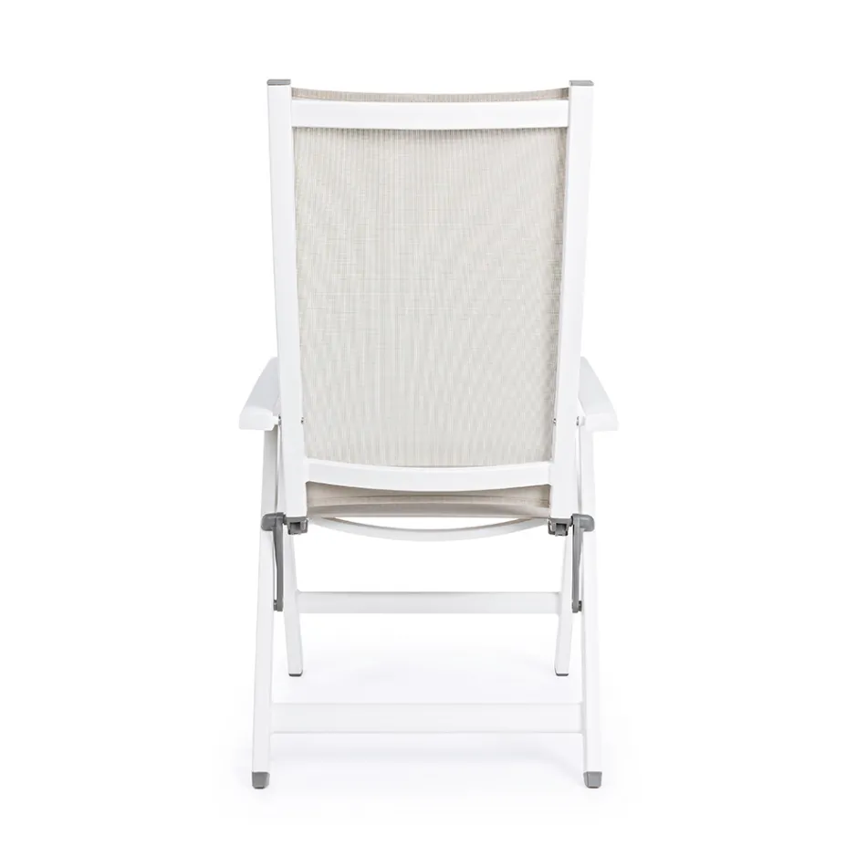 Reclining Outdoor Armchair with Aluminium Structure, Homemotion - Ursula Viadurini