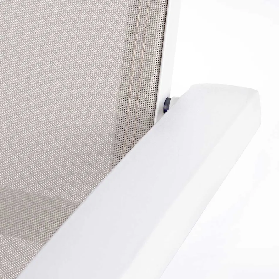 Reclining Outdoor Armchair with Aluminium Structure, Homemotion - Ursula Viadurini