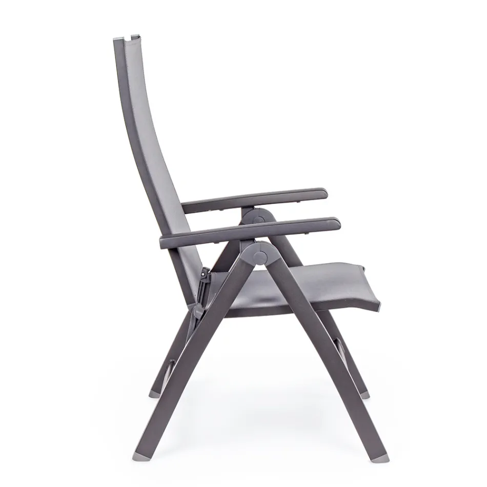 Reclining Outdoor Armchair with Aluminium Structure, Homemotion - Ursula Viadurini