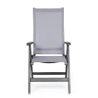 Reclining Outdoor Armchair with Aluminium Structure, Homemotion - Ursula Viadurini