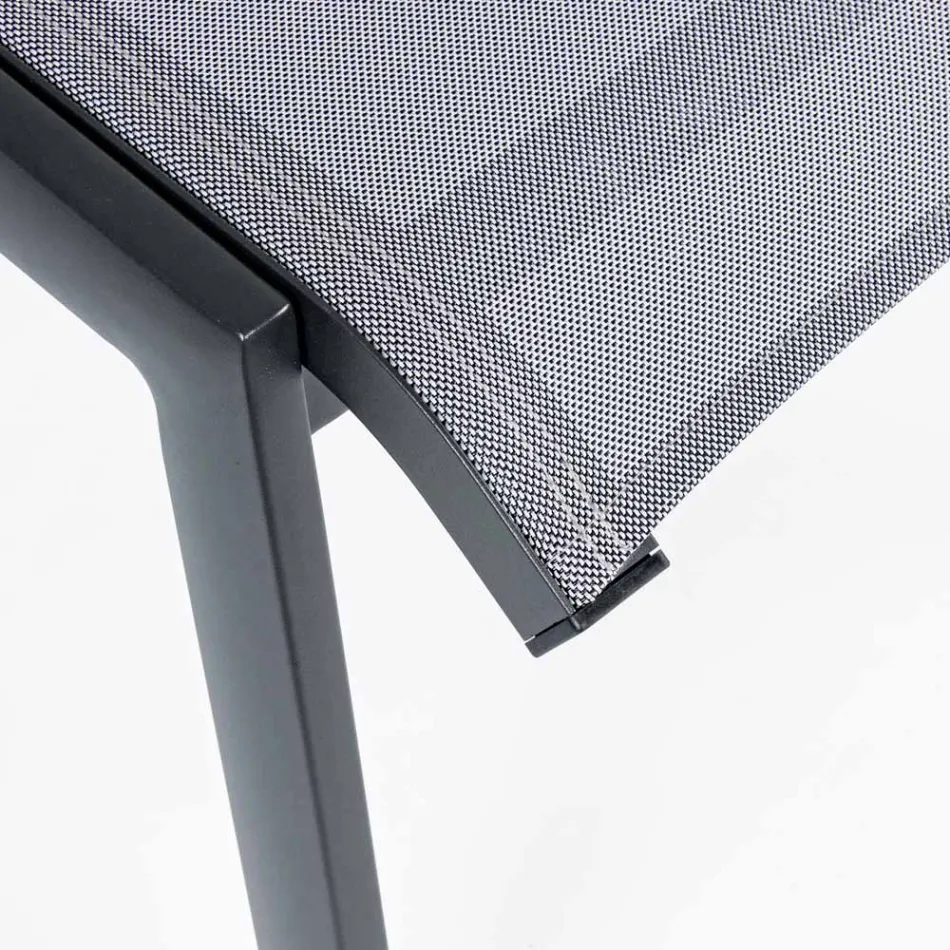 Reclining Outdoor Armchair with Aluminium Structure, Homemotion - Ursula Viadurini