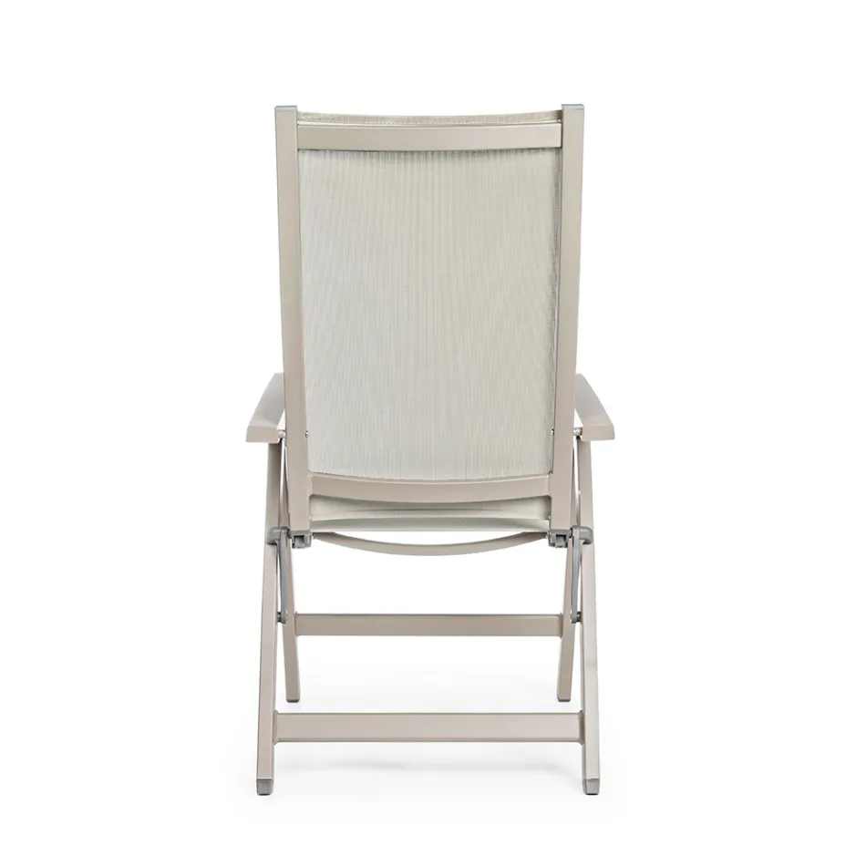 Reclining Outdoor Armchair with Aluminium Structure, Homemotion - Ursula Viadurini
