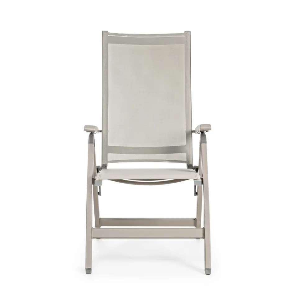 Reclining Outdoor Armchair with Aluminium Structure, Homemotion - Ursula Viadurini
