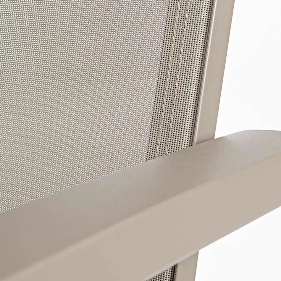 Reclining Outdoor Armchair with Aluminium Structure, Homemotion - Ursula Viadurini