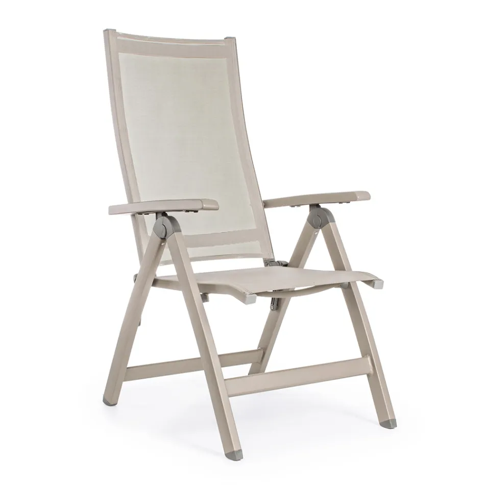 Reclining Outdoor Armchair with Aluminium Structure, Homemotion - Ursula Viadurini