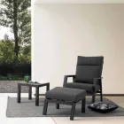 Reclining Outdoor Armchair in Fabric and Aluminium, 2 Pieces - Nathy Viadurini