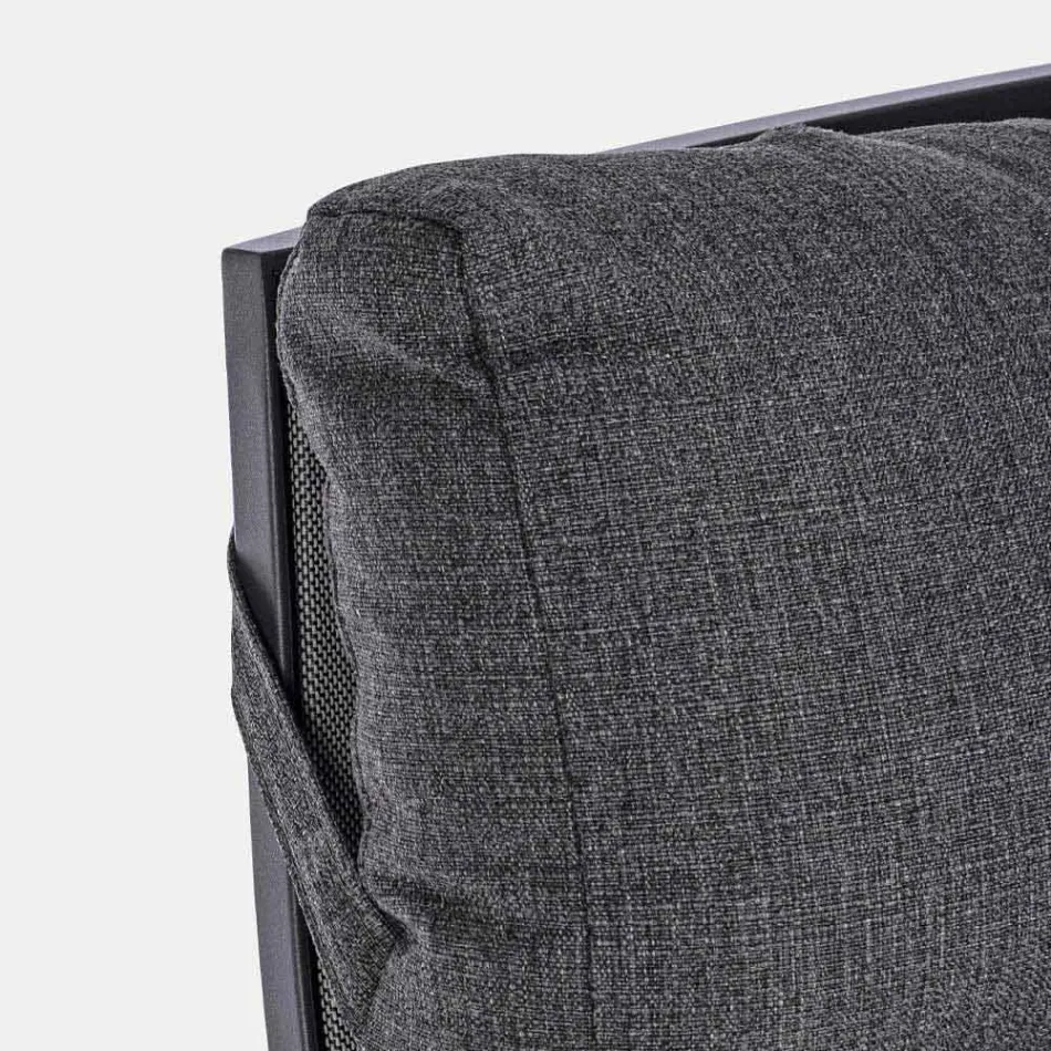 Reclining Outdoor Armchair in Fabric and Aluminium, 2 Pieces - Nathy Viadurini