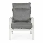 Reclining Outdoor Armchair in Fabric and Aluminium, 2 Pieces - Nathy Viadurini
