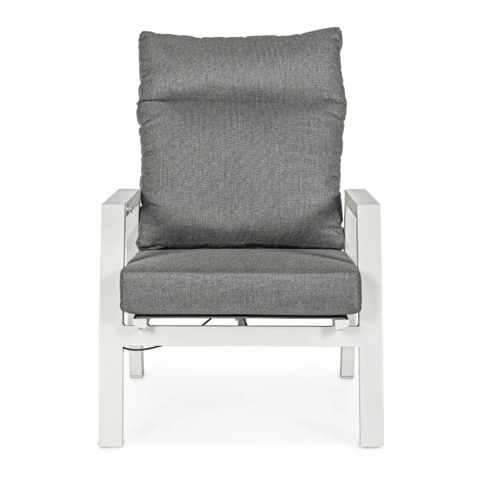 Reclining Outdoor Armchair in Fabric and Aluminium, 2 Pieces - Nathy Viadurini
