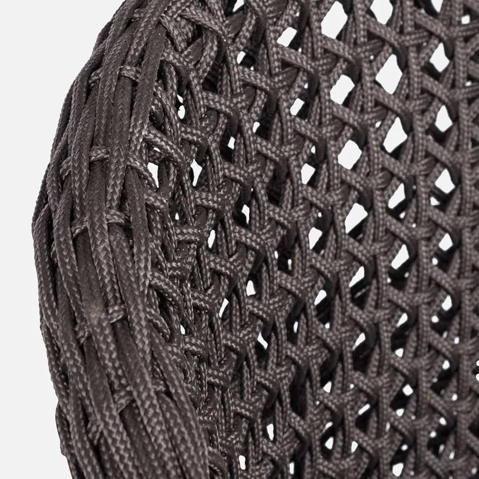 Garden Armchair with Teak Legs and Fabric Seat, Homemotion - Chantall Viadurini